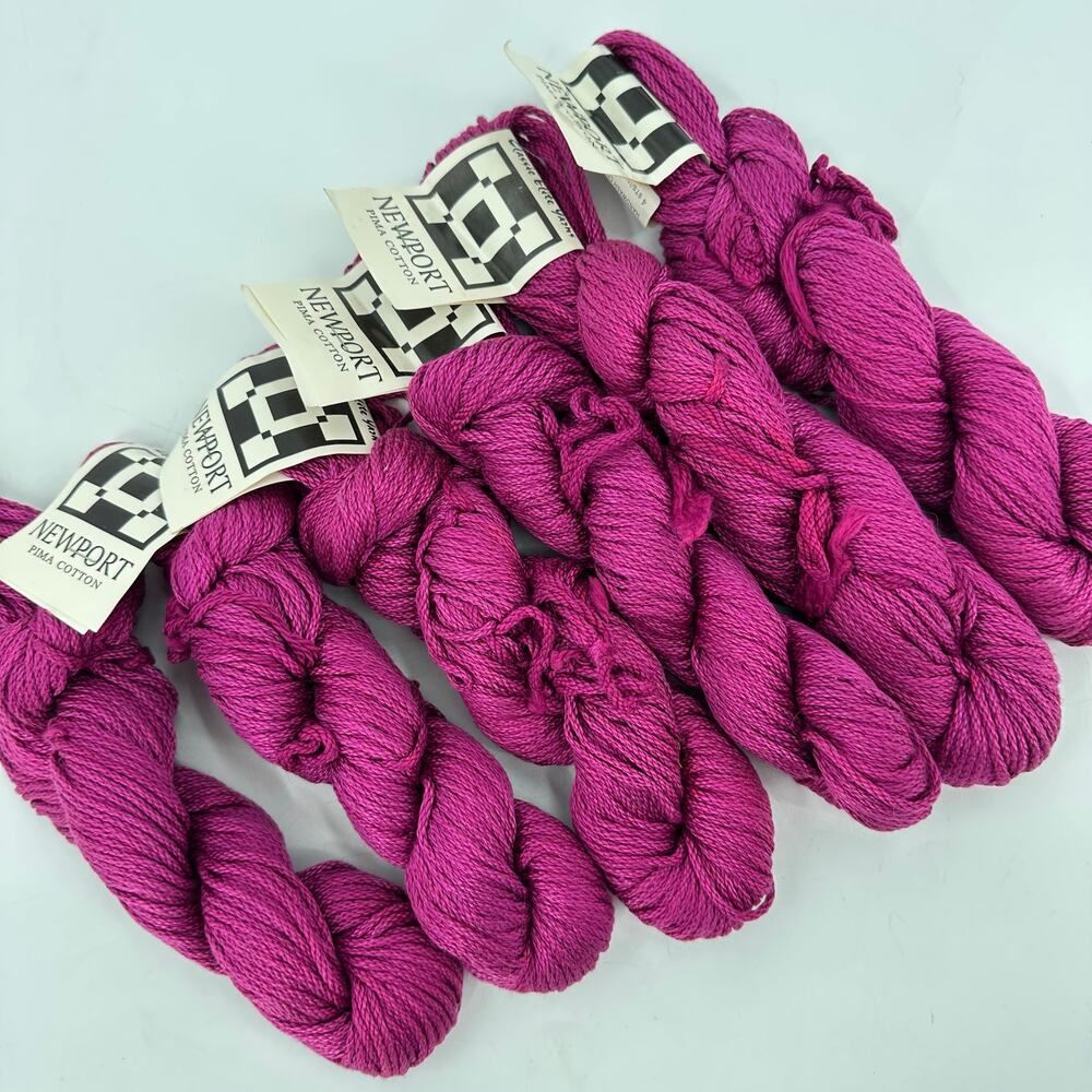 6 Classic Elite Yarns NEWPORT 100% Mercerized PIMA Cotton Dark Pink Fuchsia 2030